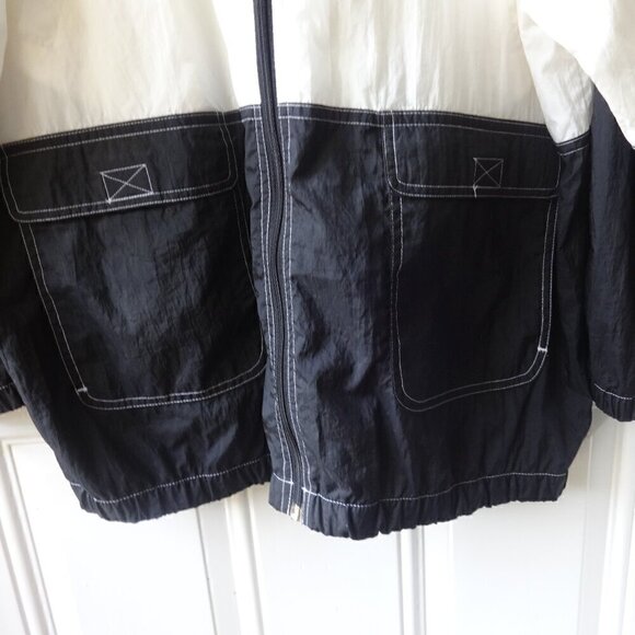 Jennifer Moore Activewear XL, nylon zip up hooded jacket 4 pockets like new - Picture 4 of 14